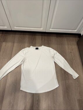 Cuts Clothing White Long Sleeve Crew Tee
